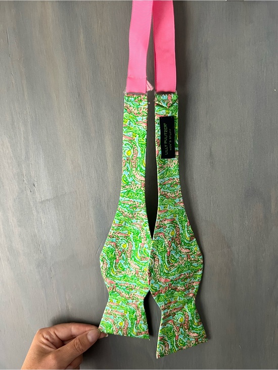 Lilly Pulitzer Other - Lilly Pulitzer Men’s Pink & Green Bow Tie